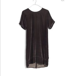 Madewell Velvet Bow Back Shift Dress